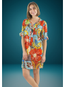 Robe/tunique colorées 100% Coton l 1 vue de face l Tilleulmenthe mode boutique de vêtements femme en ligne