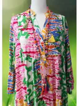 Sautoir coloré arbre de vie l 1 vue de face l Tilleulmenthe mode boutique de vêtements femme en ligne