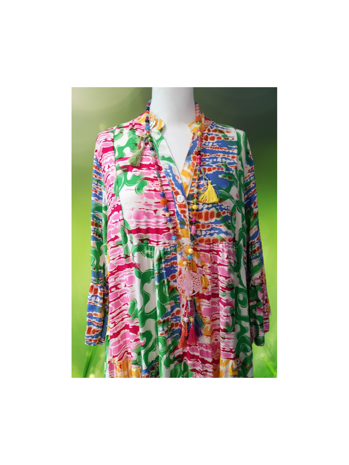 Sautoir coloré arbre de vie l 1 vue de face l Tilleulmenthe mode boutique de vêtements femme en ligne