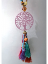 Sautoir coloré avec perles et pompons l 3 vue rapporchée l Tilleulmenthe mode boutique de vêtements femme en ligne