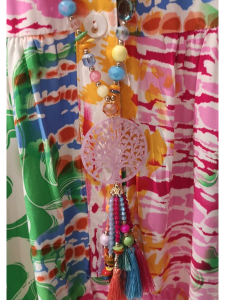 Collier long femme coloré avec perles l 4 vue de près l Tilleulmenthe mode boutique de vêtements femme en ligne