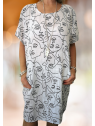 Robe courte blanche femme à motifs l 5 vue motifs l Tilleulmenthe mode boutique de vêtements femme en ligne