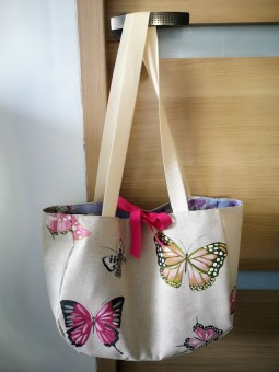 Sac motifs papillons en coton l 2 vue motifs l Tilleulmenthe mode boutique de vêtements femme en ligne