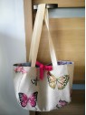 Sac motifs papillons en coton l 2 vue motifs l Tilleulmenthe mode boutique de vêtements femme en ligne