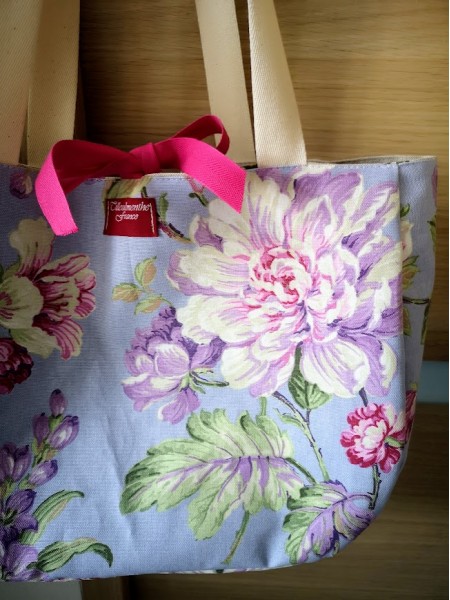 Sac femme coton motif fleuri avec noeud rose l 6 vue fleurs l Tilleulmenthe mode boutique de vêtements femme en ligne