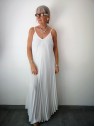 Robe femme blanche plissée l 3 vue portée l Tilleulmenthe mode boutique de vêtements femme en ligne