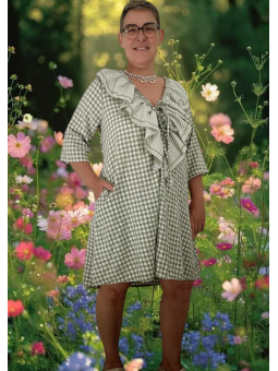 Robe tunique imprimé Vichy...