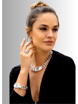 Bracelet plaqué argent marque Ciclon l 1 vue portée l Tilleulmenthe mode boutique de vêtements femme en ligne