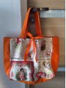 Sac orange et rayé réversible l 1 vue de face l Tilleulmenthe mode boutique de vêtements femme en ligne