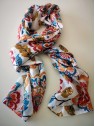 Foulard fleuris 100% Coton l 1 vue de face l Tilleulmenthe mode boutique de vêtements femme en ligne