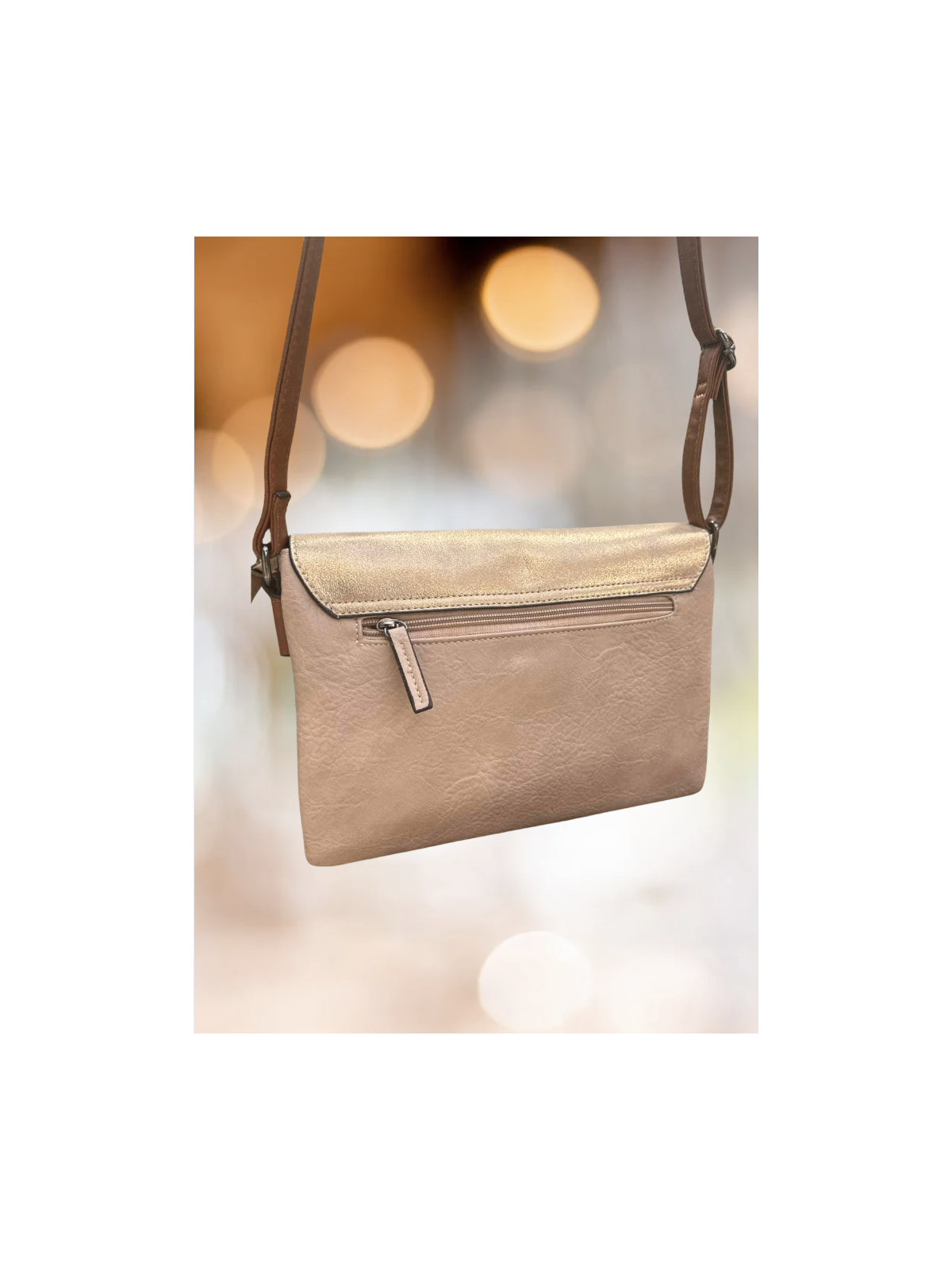 Sac à mains avec poches et fermetures zippées l 3 vue de dos l Tilleulmenthe mode boutique de vêtements femme en ligne