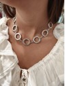 Collier Ciclon ras de cou plaqué argent l 1 vue porté l Tilleulmenthe mode boutique de vêtements femme en ligne