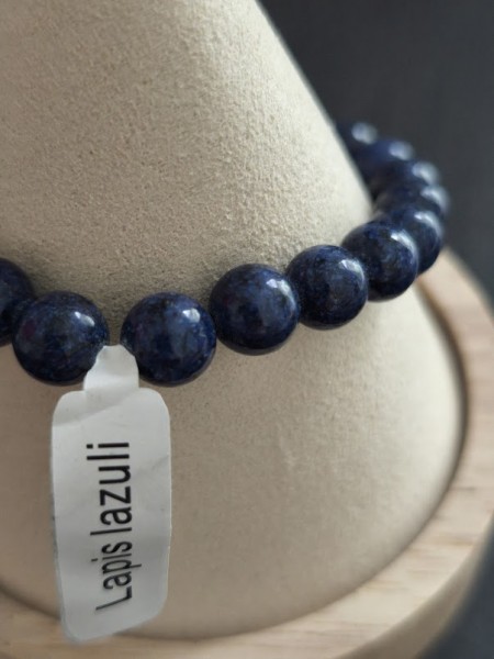 Bracelet élastique pierres bleues l 2 vue rapprochée l Tilleulmenthe mode boutique de vêtements femme en ligne