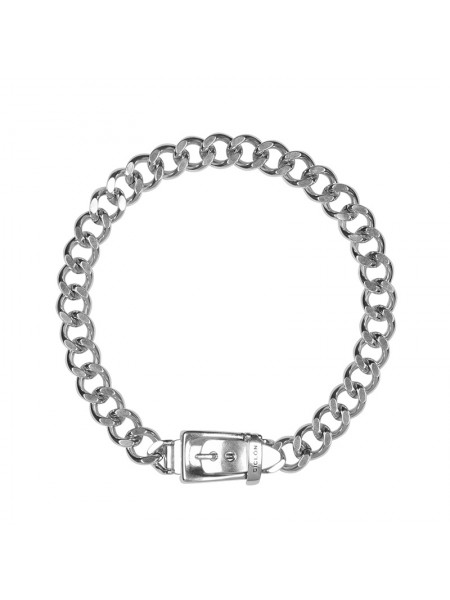 Collier gros maillons plaqué argent fabrication artisanale l 2 vue rapprochée l Tilleulmenthe mode boutique de vêtements femme