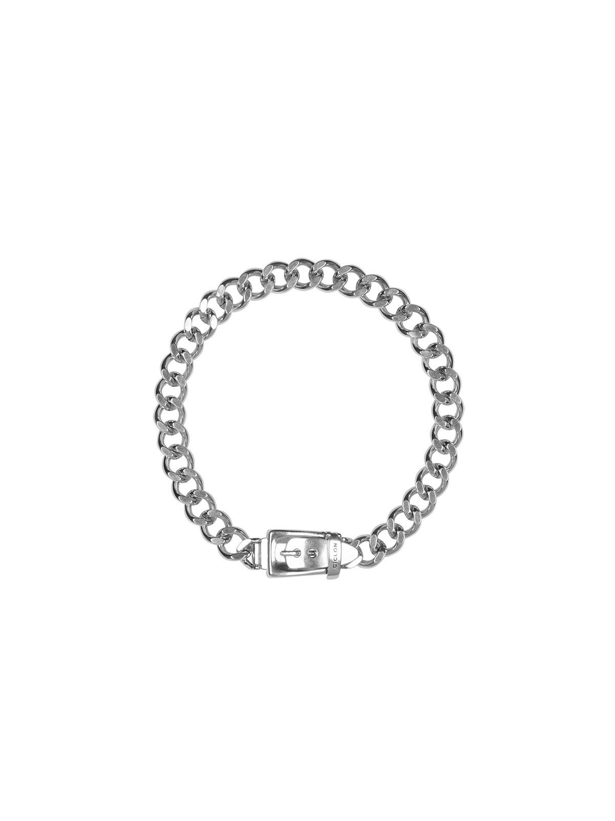 Collier gros maillons plaqué argent fabrication artisanale l 2 vue rapprochée l Tilleulmenthe mode boutique de vêtements femme