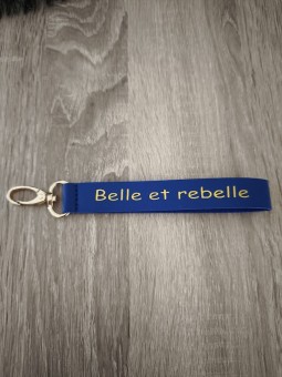 Porte clé bleu Belle et Rebelle l 1 vue de face l Tilleulmenthe mode boutique de vêtements femme en ligne
