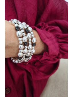 Bijoux Ciclon plaqué argent et cuir l 1 vue porté l Tilleuilmenthe mode boutique de vêtements femme en ligne