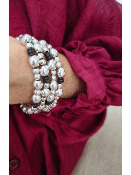 Bijoux Ciclon plaqué argent et cuir l 1 vue porté l Tilleuilmenthe mode boutique de vêtements femme en ligne