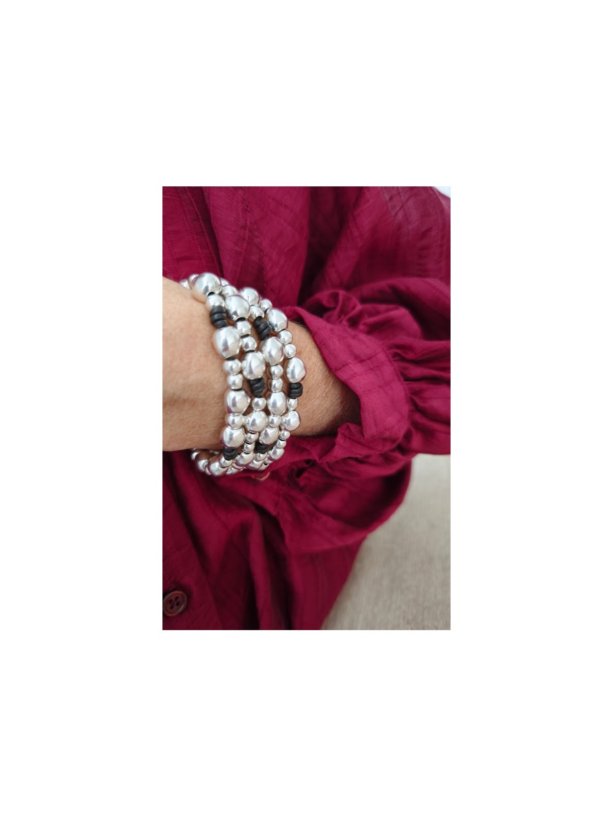 Bijoux Ciclon plaqué argent et cuir l 1 vue porté l Tilleuilmenthe mode boutique de vêtements femme en ligne