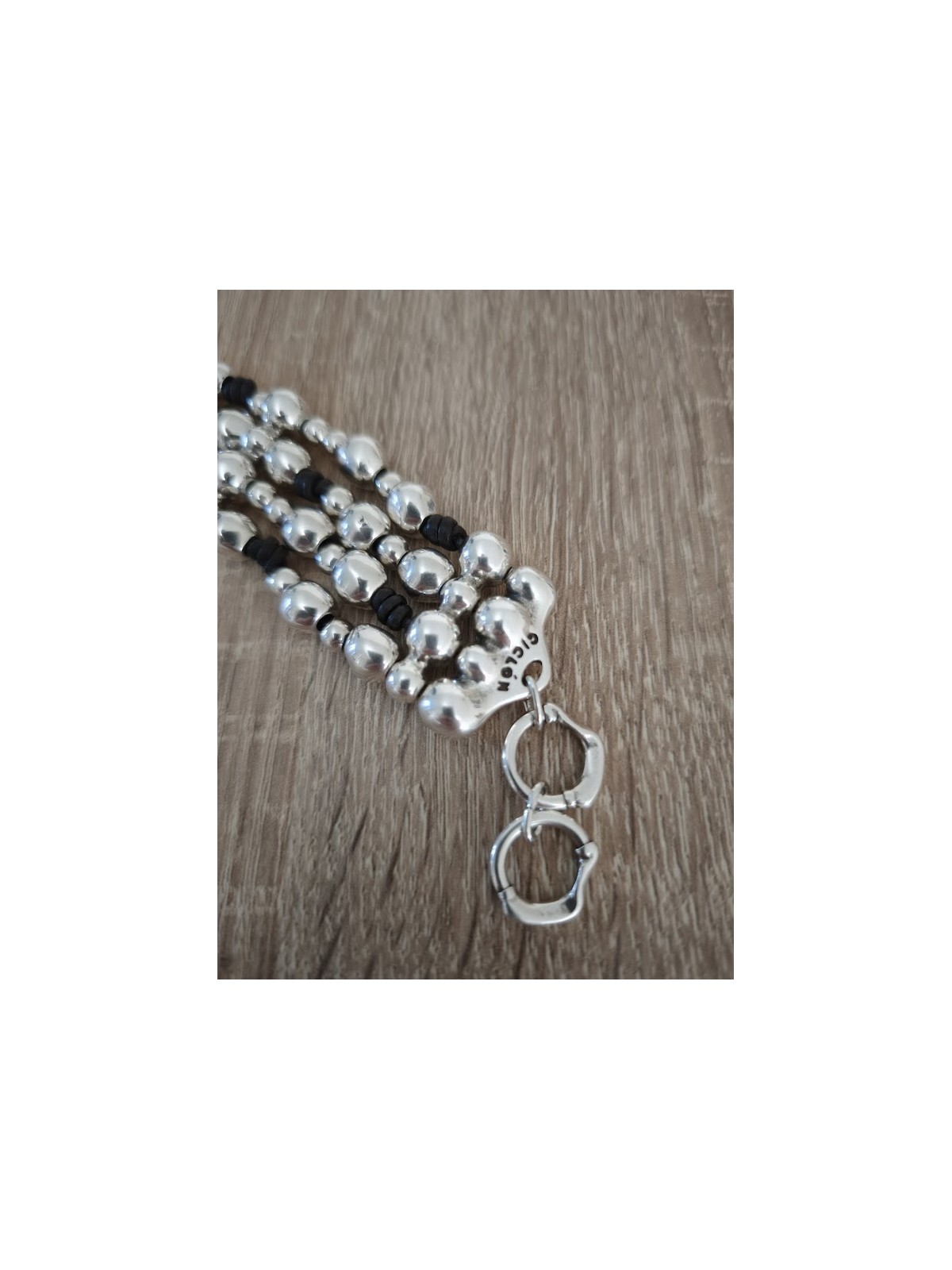 Bracelet femme ciclon plaqué argent l 3 vue rapprochée l Tilleulmenthe mode boutique de vêtements femme en ligne