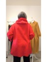 Veste rouge femme avec fermeture zippée l 3 vue de dos l Tilleulmenthe mode boutique de vêtements femme en ligne