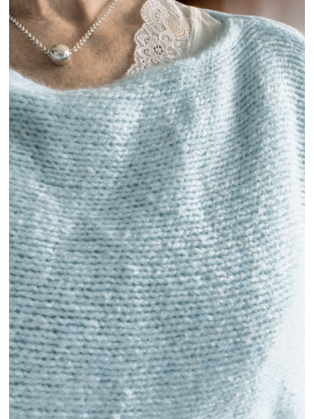 Pull manche longue cache-coeur l 2 vue couleur bleue l Tilleulmenthe mode boutique de vêtements femme en ligne