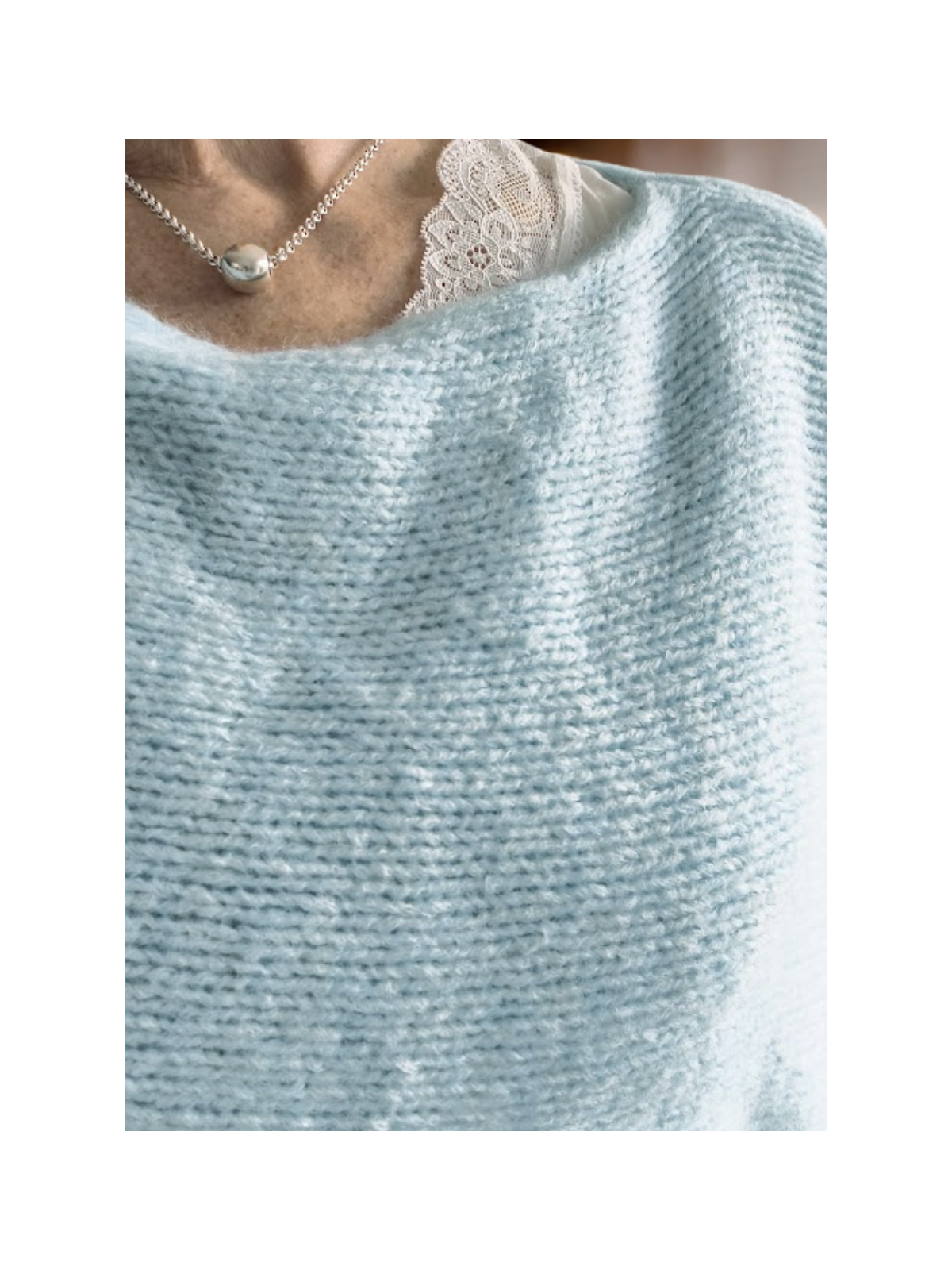 Pull manche longue cache-coeur l 2 vue couleur bleue l Tilleulmenthe mode boutique de vêtements femme en ligne