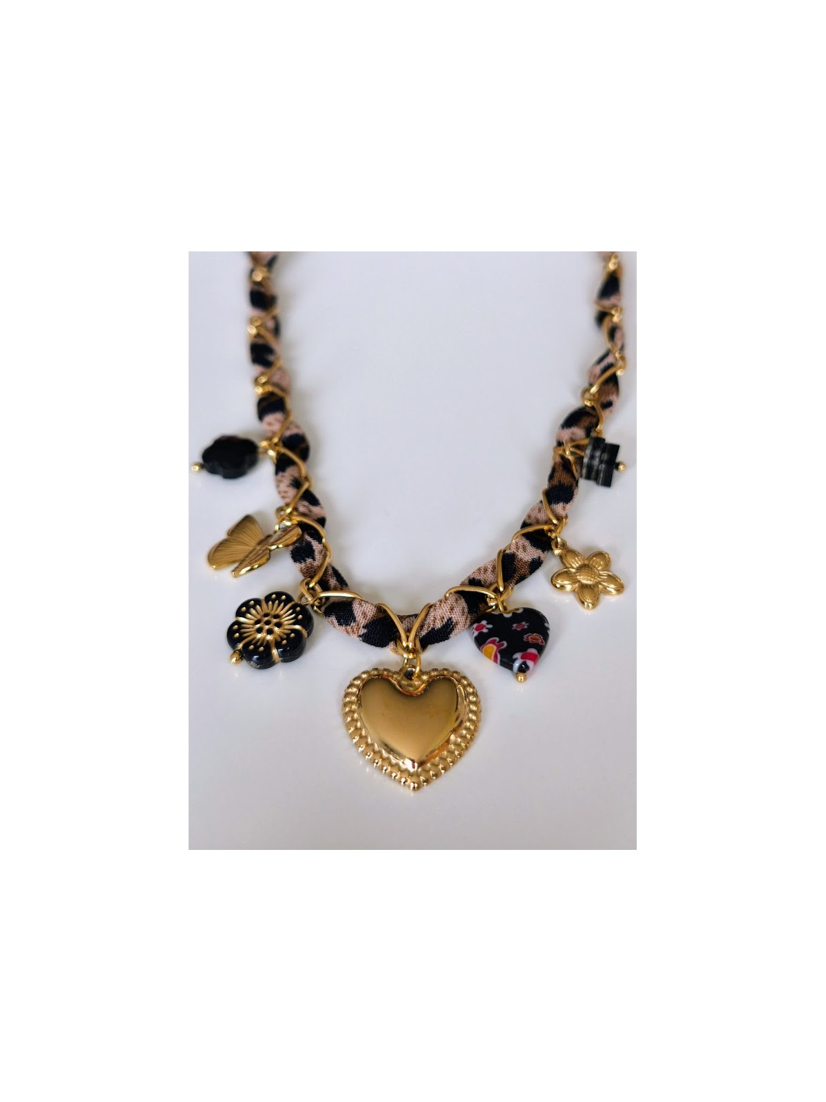 Collier acier inoxydable à breloques l 2 vue de près l Tilleulmenthe mode boutique de vêtements femme en ligne