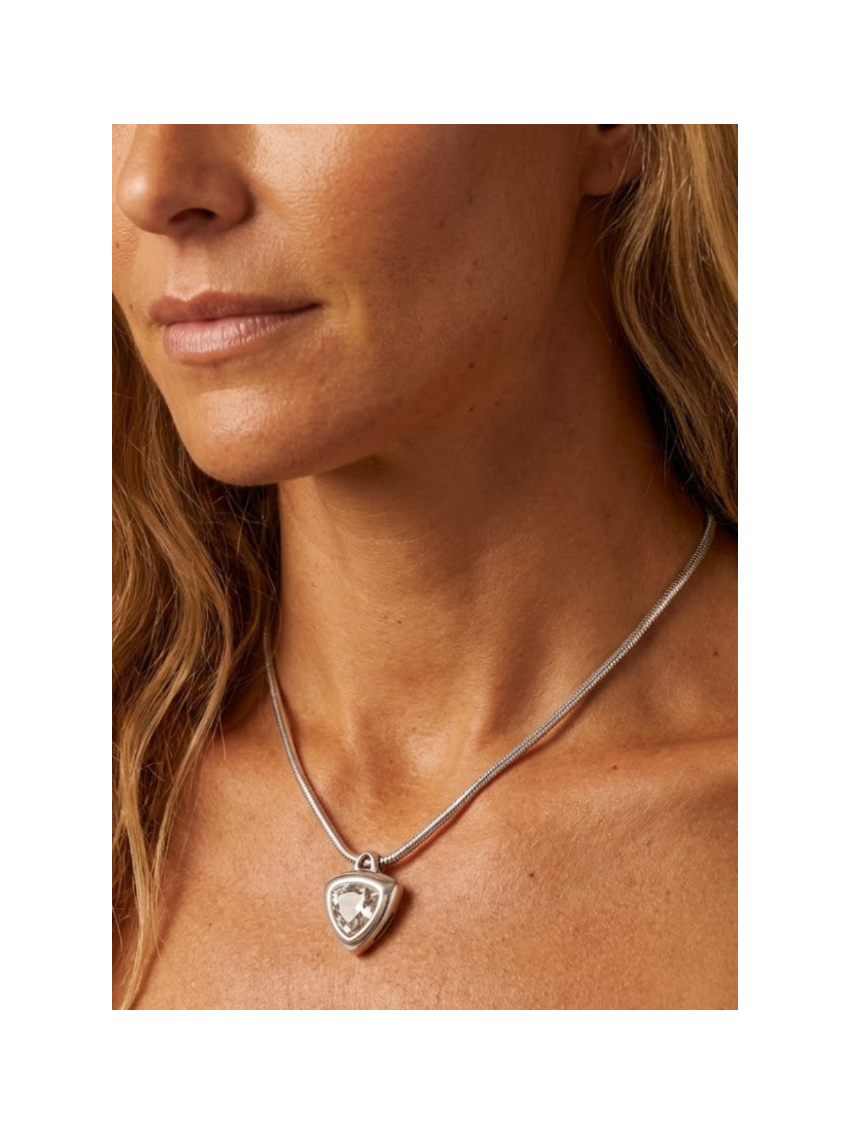 Collier ciclon avec cristal Swarovski blanc l vue de face l Tilleulmenthe mode boutique de vêtements femme en ligne