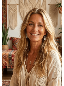 Boucles d'oreille femme acier et pierre naturelle l 1 vue de face l Tilleulmenthe mode boutique de vêtements femme en ligne