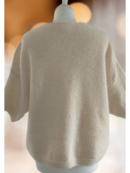 Pull rose et écru avec imprimé fleurs l 3 vue de dos l Tilleulmenthe mode boutique de vêtements femme en ligne