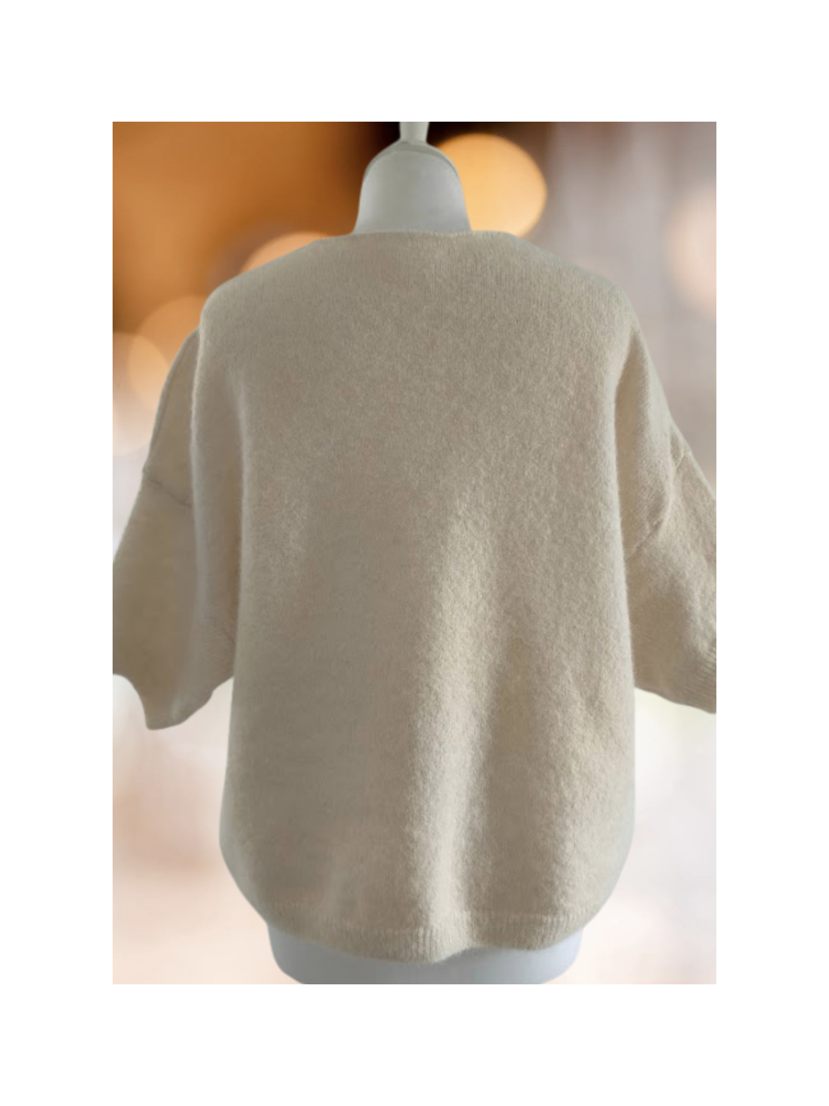 Pull rose et écru avec imprimé fleurs l 3 vue de dos l Tilleulmenthe mode boutique de vêtements femme en ligne