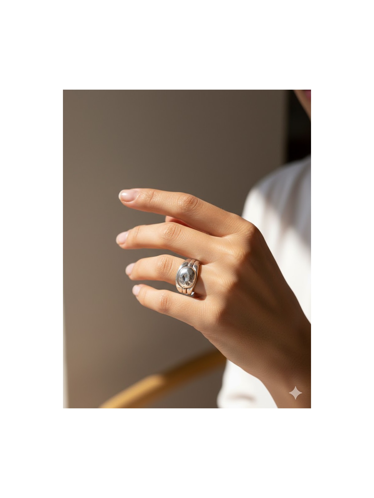 Bague marque Ciclon 3 anneaux plaqué argent l 1 vue portée l Tilleulmenthe mode boutique de vêtements femme en ligne