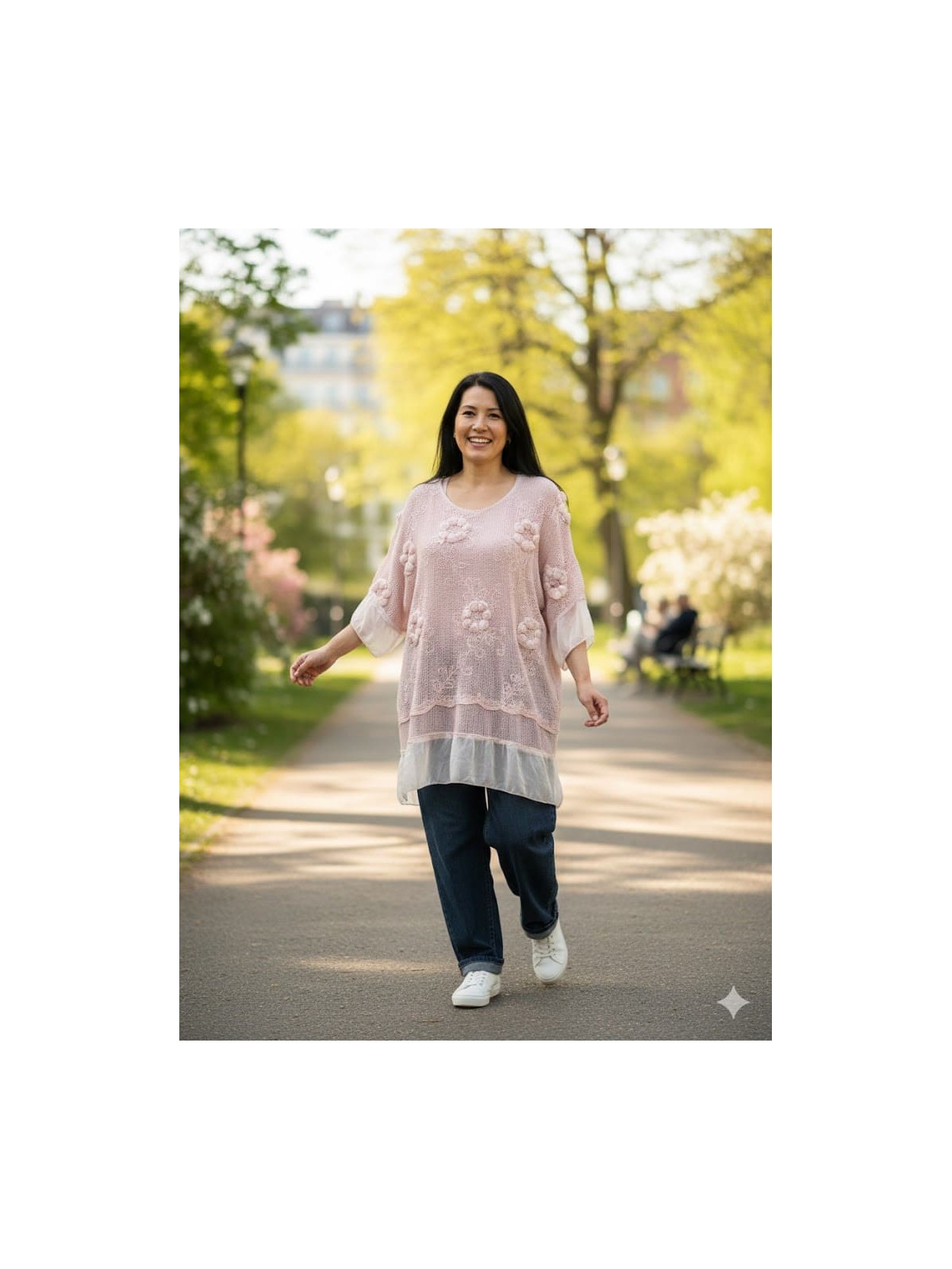 Haut blanc manches longues l 1 vue porté l Tilleulmenthe mode boutique de vêtements femme en ligne