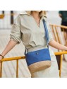 Sac femme bleu Le Voyage en panier l 1 vue porté l Tilleulmenthe mode boutique de vêtements femme en ligne