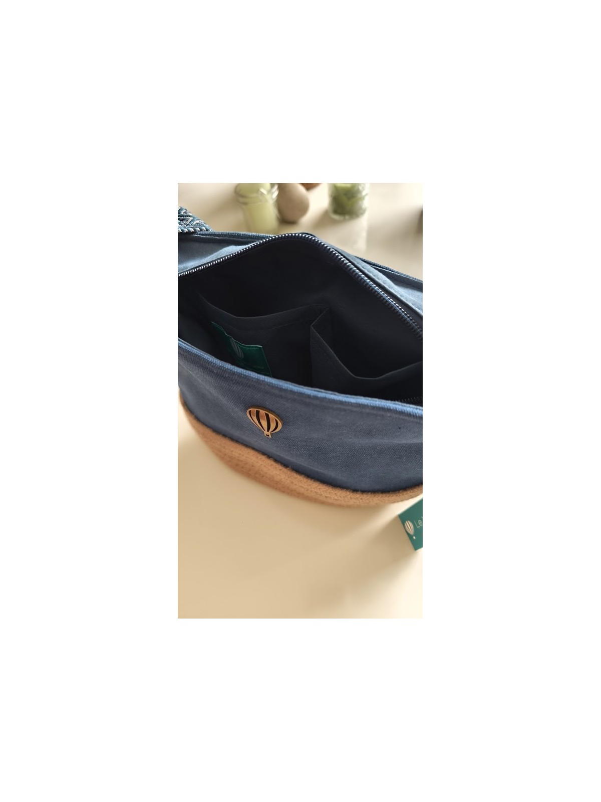 Sac pour femme couleur bleue l 3 vue intérieur l Tilleulmenthe mode boutique de vêtements femme en ligne