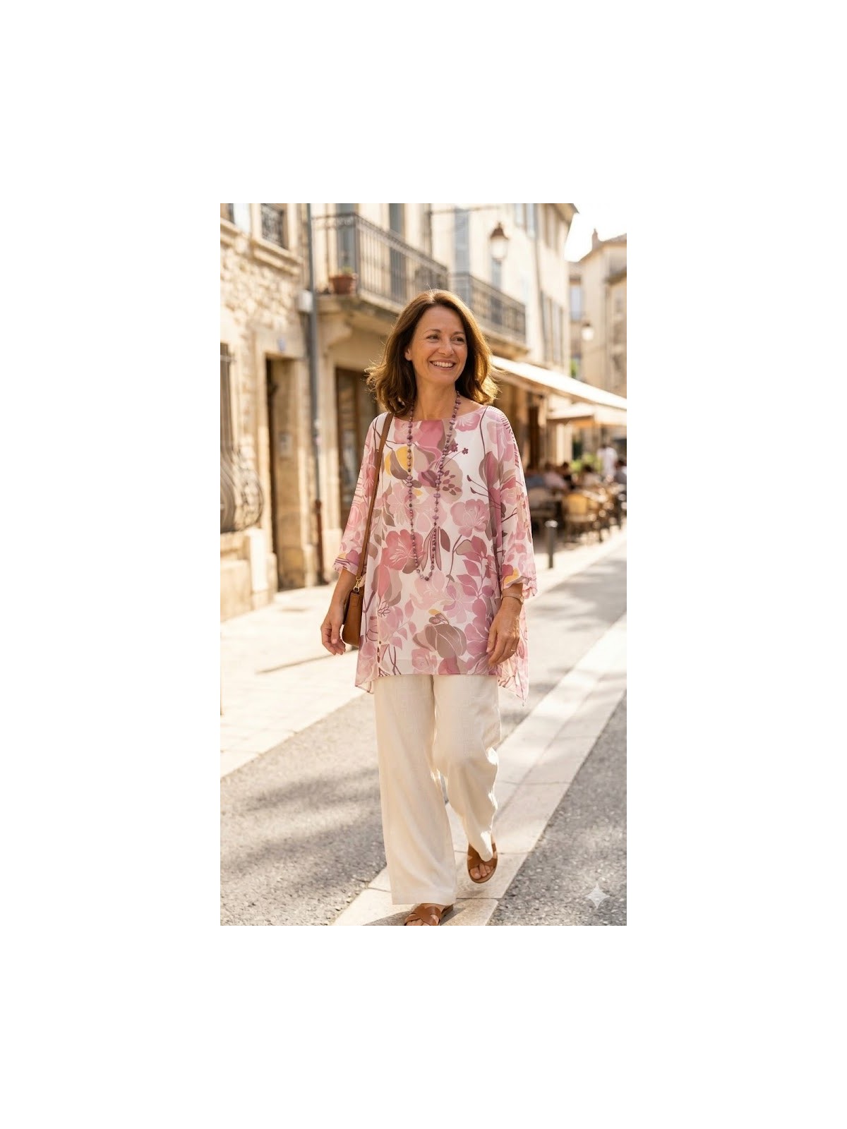 Blouse rose coupe chauve souris grande taille l 1 vue portée l Tilleulmenthe mode boutique de vêtements femme en ligne