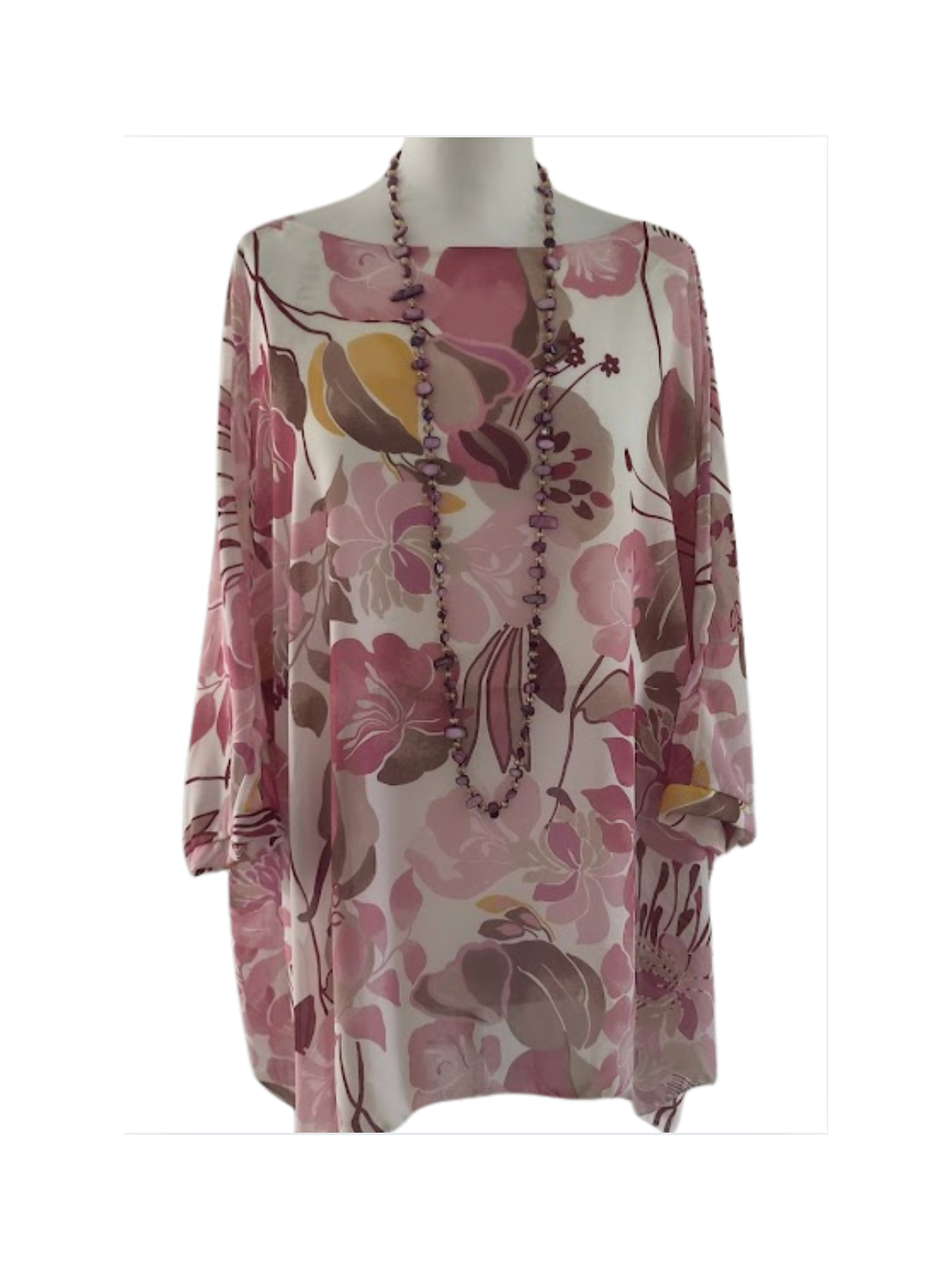 Blouse à fleurs rose coupe ample femme l 2 vue couleur rose l Tilleulmenthe mode boutique de vêtements femme en ligne