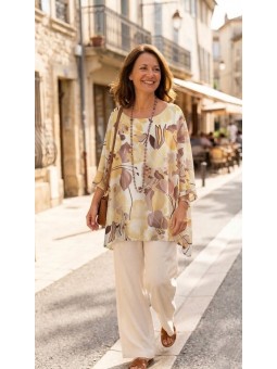 Blouse femme jaune grande taille  l 3 vue couleur jaune l Tilleulmenthe mode boutique de vêtements femme en ligne