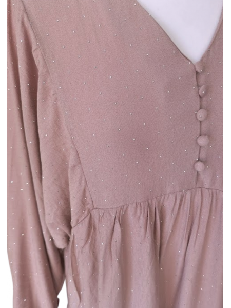 Robe rose coupe ample pour femme l 3 vue de près l Tilleulmenthe mode boutique de vêtements femme en ligne