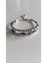 Bracelet Ciclon en plaqué argent avec cuir l 1 vue de face l Tilleulmenthe mode boutique de vêtements femme en ligne