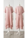 Robe femme 100% lin rose l 2 vue de dos l Tilleulmenthe mode boutique de vêtements femme en ligne