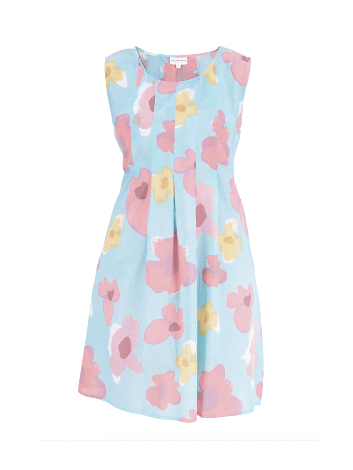 Robe bleue à fleurs rose et jaune l 3 vue imprimés fleurs l Tilleulmenthe mode boutique de vêtements femme en ligne