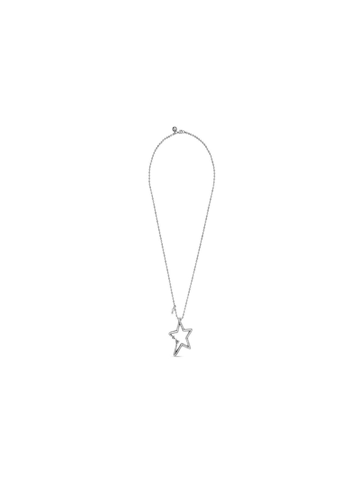Sautoir Ciclon étoile couleur argent et chaîne boules | 3 vue à plat | Tilleulmenthe boutique de mode femme en ligne
