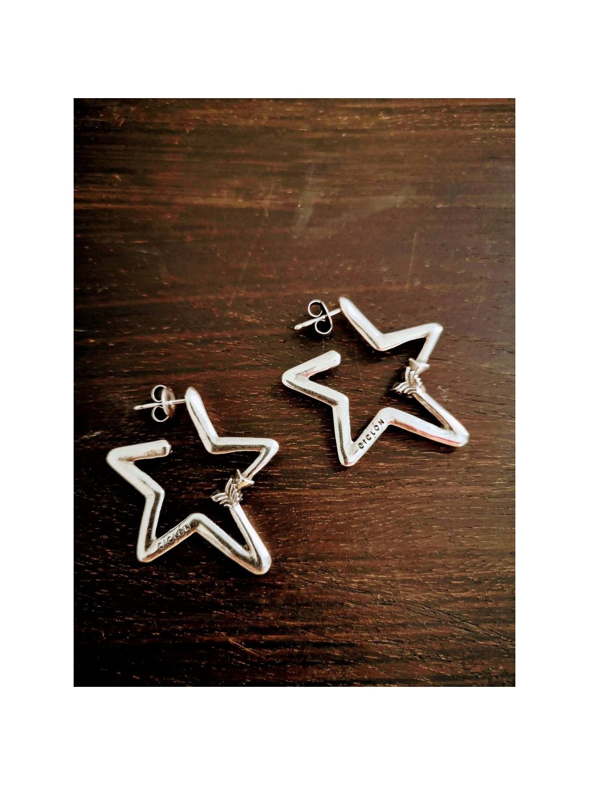 Boucles d'oreilles Ciclon étoiles | 2 vue à plat | Tilleulmenthe boutique de mode femme en ligne