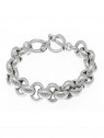 Bracelet Ciclon maille en plaqué argent | 1 vue à plat| Tilleulmenthe boutique de mode femme en ligne